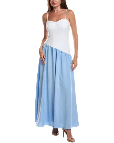 Rene Ruiz Sweetheart Colorblock Drop-waist Maxi Dress In Multi