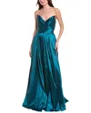 Rene Ruiz Taffeta Gown In Green