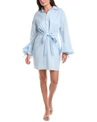 Rene Ruiz Tie-front Shirtdress In Animal Print