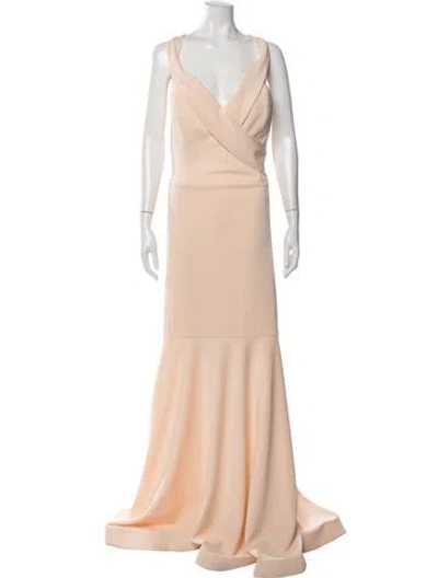 Pre-owned Rene Ruiz V-neck Long Dress W/ Tags In Pink