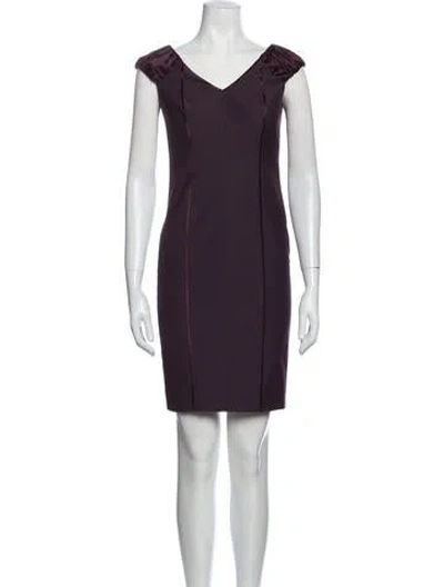 Pre-owned Rene Ruiz V-neck Mini Dress In Purple