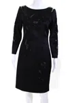 Rene Ruiz Womens V Back Cocktail Dress Navy Blue In Blue