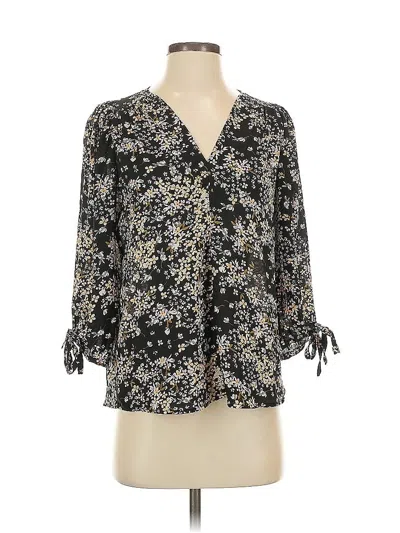 Pre-owned Renee C 3/4 Sleeve Blouse In Black