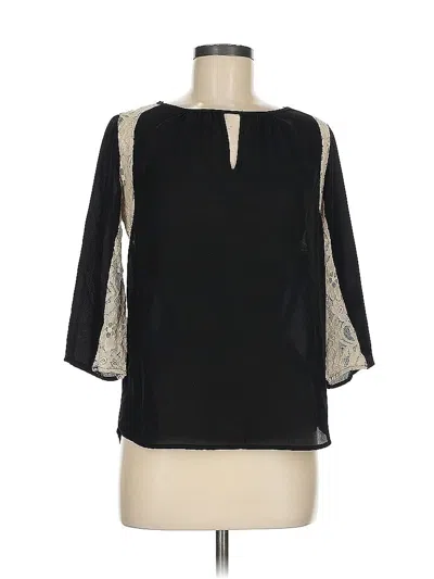 Pre-owned Renee C 3/4 Sleeve Blouse In Black
