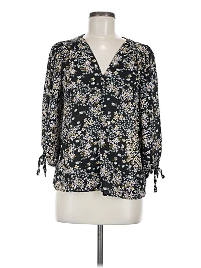 Pre-owned Renee C 3/4 Sleeve Blouse In Black