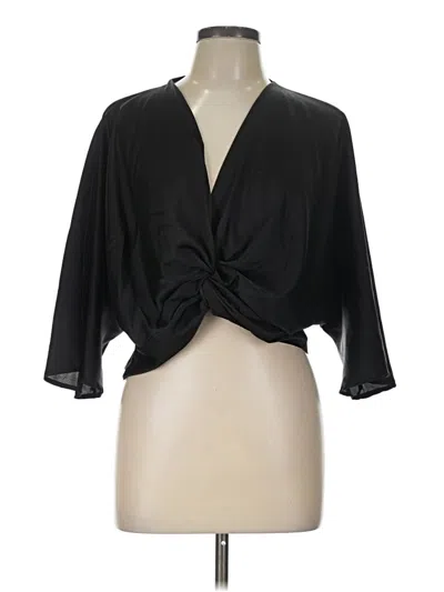 Pre-owned Renee C 3/4 Sleeve Blouse In Black