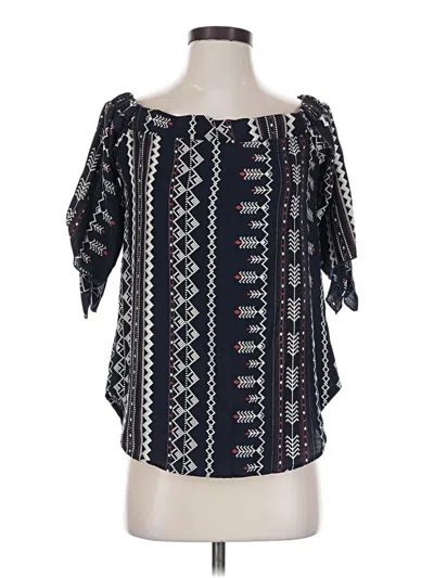 Pre-owned Renee C 3/4 Sleeve Blouse In Black