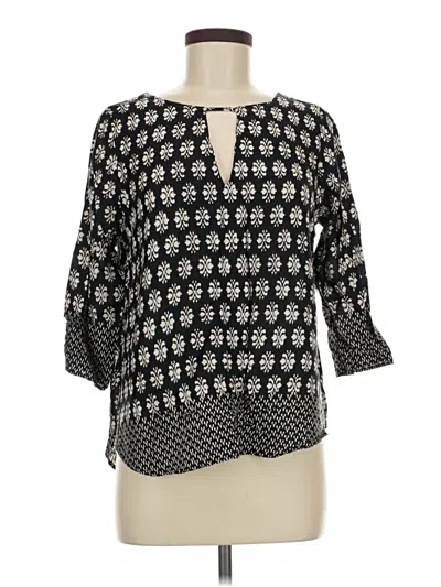Pre-owned Renee C 3/4 Sleeve Blouse In Black