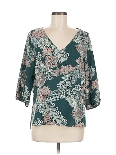 Pre-owned Renee C 3/4 Sleeve Blouse In Blue