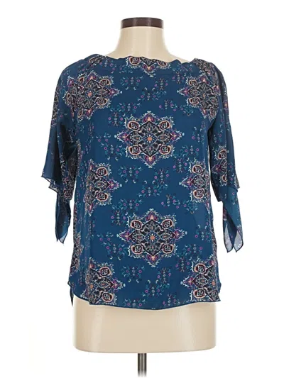 Pre-owned Renee C 3/4 Sleeve Blouse In Blue