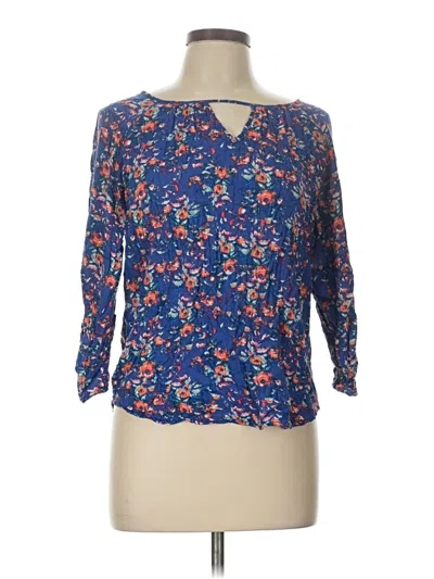 Pre-owned Renee C 3/4 Sleeve Blouse In Blue