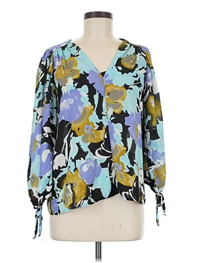Pre-owned Renee C 3/4 Sleeve Blouse In Blue