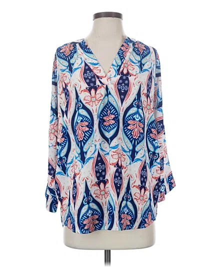 Pre-owned Renee C 3/4 Sleeve Blouse In Blue