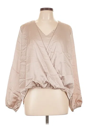 Pre-owned Renee C 3/4 Sleeve Blouse In Brown