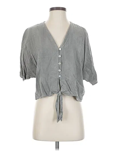 Pre-owned Renee C 3/4 Sleeve Blouse In Gray
