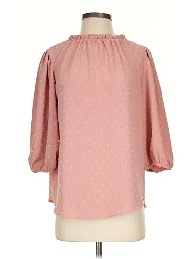 Pre-owned Renee C 3/4 Sleeve Blouse In Pink