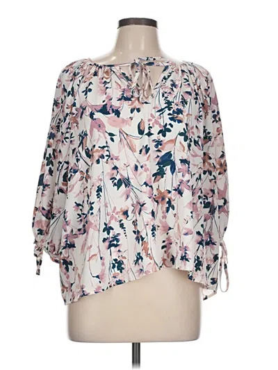 Pre-owned Renee C 3/4 Sleeve Blouse In Pink