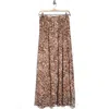 Renee C Animal Print Maxi Skirt In Chocolate