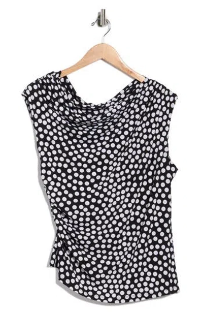 Renee C Asymmetric One-shoulder Top In Black