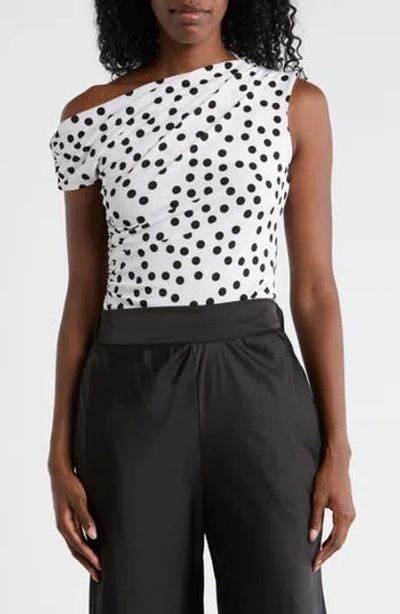 Renee C Asymmetric One-shoulder Top In White