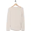 Renee C Boat Neck Brushed Knit Top In Neutral
