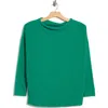 Renee C Brushed Knit Long Sleeve Top In Green