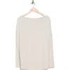 Renee C Brushed Knit Long Sleeve Top In Oyster