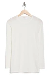 Renee C Brushed Knit Long Sleeve Top In White