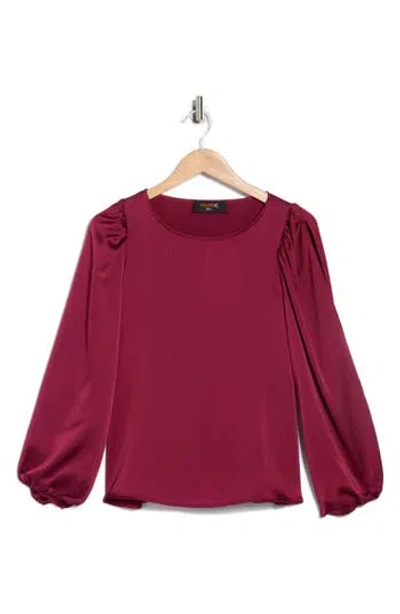 RENEE C RENEE C CUTOUT LONG SLEEVE SATIN TOP