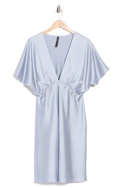 Renee C Deep V-neck Cocktail Dress In Blue