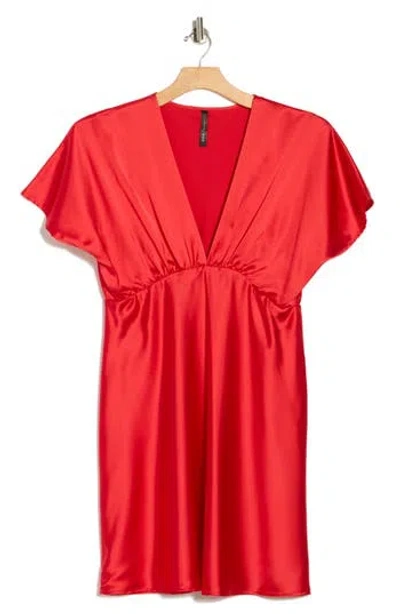 Renee C Deep V-neck Cocktail Dress In Red