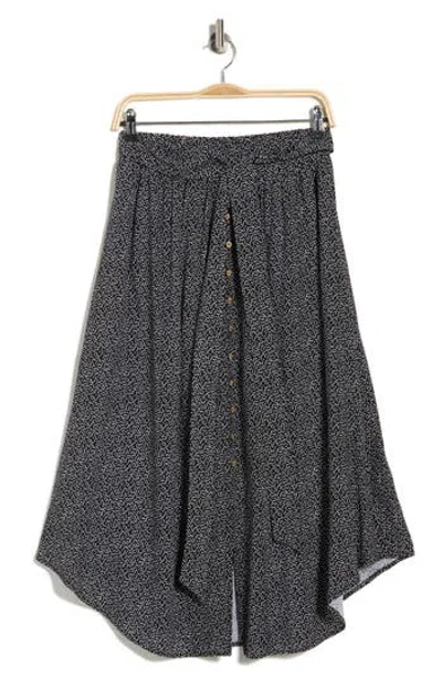 Renee C Dot Curved Hem Skirt In Multi