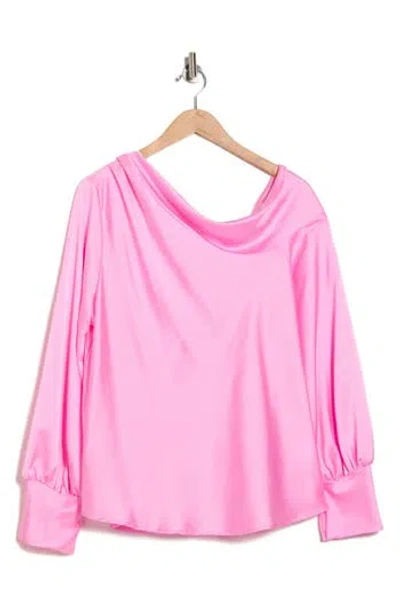 Renee C Drop Shoulder Satin Top