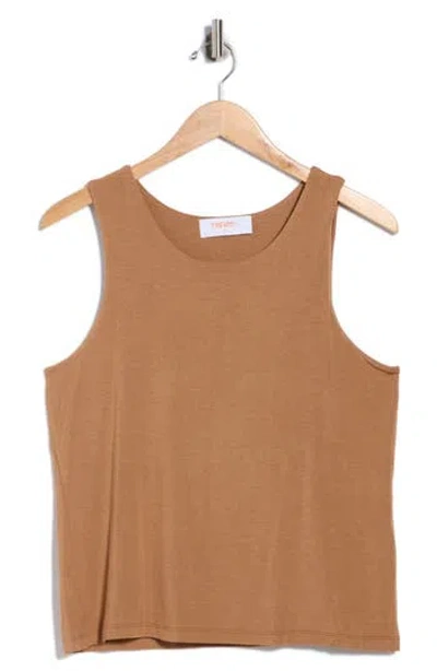 Renee C Fitted Tank Top In Brown