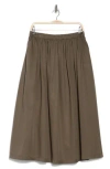 Renee C Flared Midi Skirt In Olive