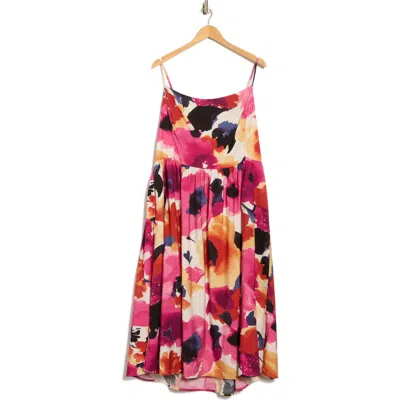 Renee C Floral Fit & Flare Sundress In Red