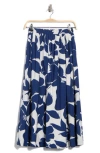 Renee C Floral Print Midi Skirt