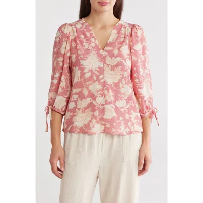 RENEE C RENEE C FLORAL PUFF SLEEVE BLOUSE