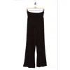 Renee C Folover Waist Jersey Pants In Black