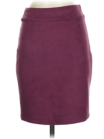 Pre-owned Renee C Formal Skirt In Burgundy