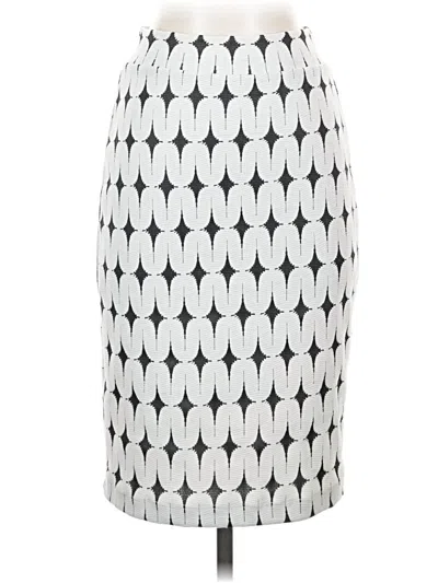 Pre-owned Renee C Formal Skirt In White