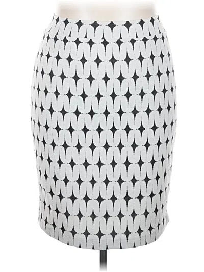 Pre-owned Renee C Formal Skirt In White