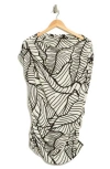 Renee C Funnel Neck Top In Gray