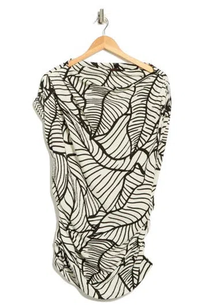 Renee C Funnel Neck Top In Gray