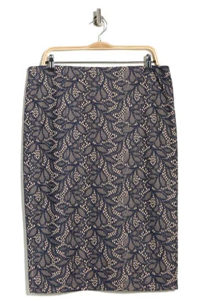 Renee C Jacquard Pencil Skirt In Multi
