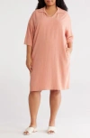 Renee C Johnny Collar Shift Dress