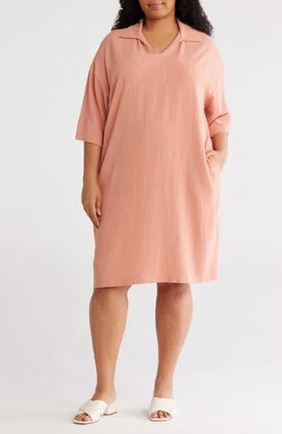 Renee C Johnny Collar Shift Dress