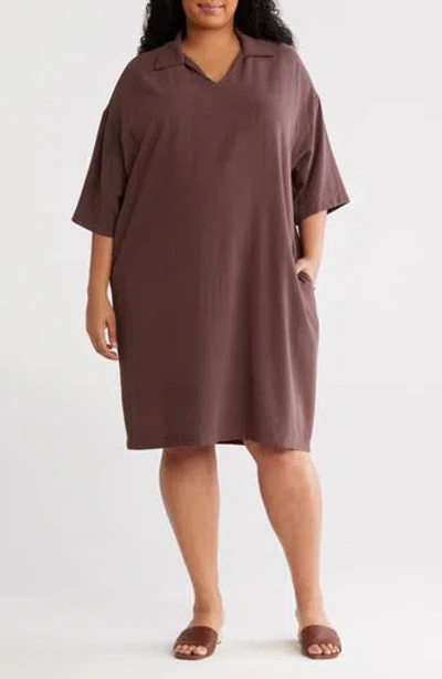 Renee C Johnny Collar Shift Dress