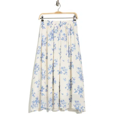 Renee C Leopard Print Flared Midi Skirt In Multi