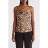 Renee C Leopard Print Satin Camisole